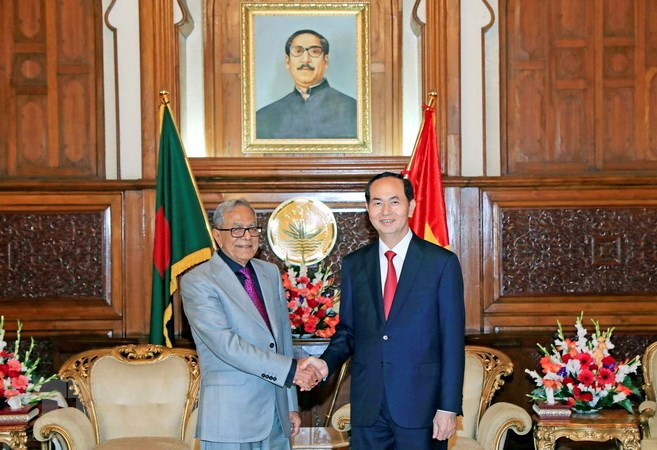 Chủ tịch nước Trần Đại Quang hội kiến, hội đàm với các nhà lãnh đạo Bangladesh