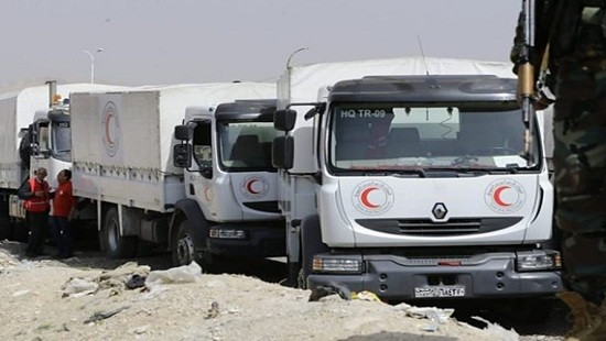 Đoàn xe viện trợ của Liên Hợp Quốc vội vã rời Đông Ghouta