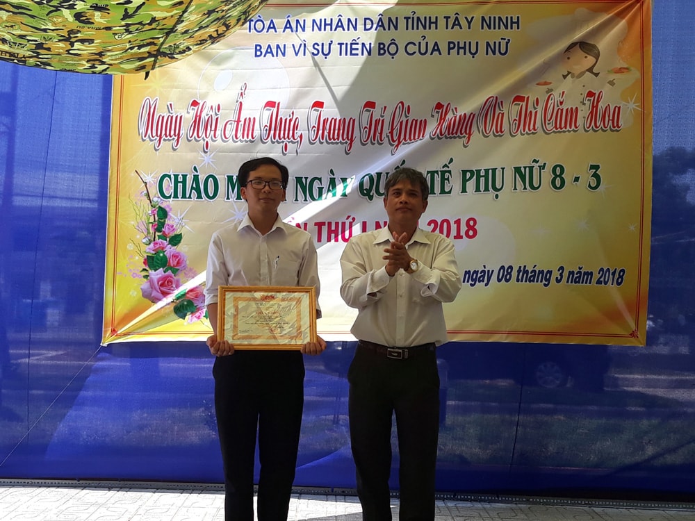 TAND tỉnh Tây Ninh tổ chức Ngày hội ẩm thực và thi cắm hoa chào mừng ngày 8/3