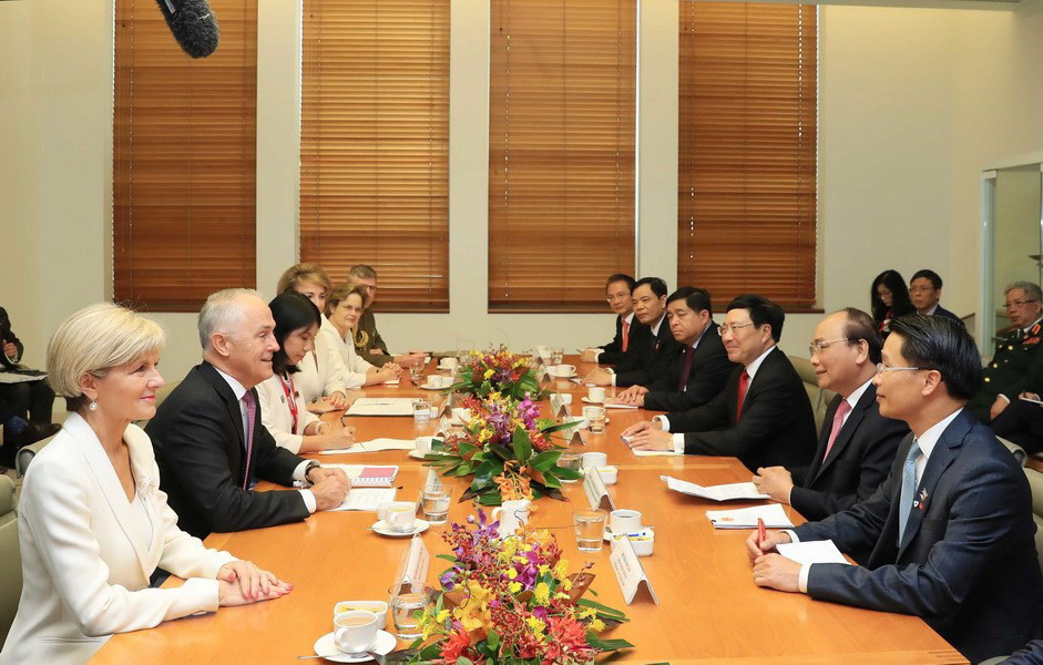 Thủ tướng Australia đón, hội đàm với Thủ tướng Nguyễn Xuân Phúc