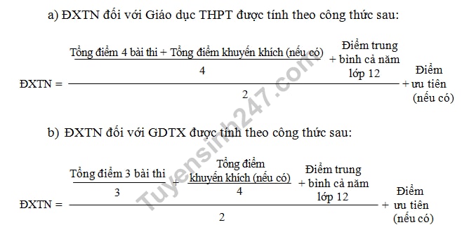 Cach tinh diem tot nghiep THPT Quoc gia 2018 hinh anh 1