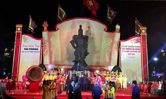 Khai mạc Lễ hội truyền thống Nữ tướng Lê Chân 2018