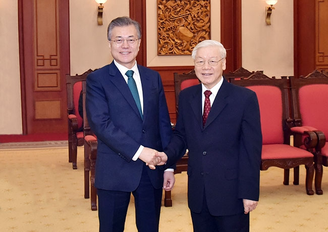 Lãnh đạo Đảng, Chính phủ tiếp, hội kiến với Tổng thống Hàn Quốc