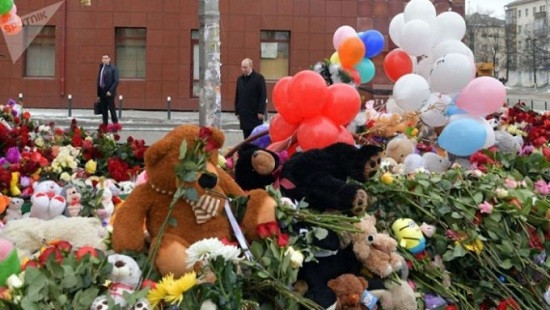 Nga tuyên bố quốc tang tưởng niệm các nạn nhân vụ cháy trung tâm thương mại