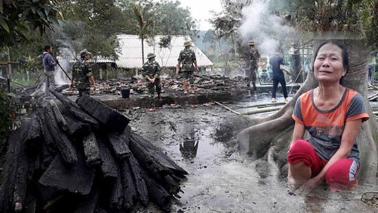 Hà Tĩnh: Hỏa hoạn thiêu rụi ngôi nhà của gia đình nghèo
