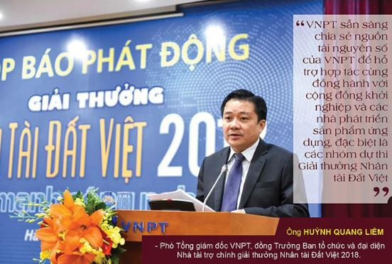 VNPT tài trợ 1,1 tỷ đồng cho giải thưởng CNTT của Nhân tài Đất Việt 2018