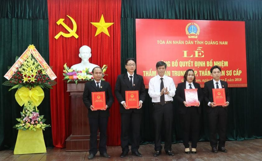 TAND tỉnh Quảng Nam: Công bố và trao quyết định bổ nhiệm Thẩm phán