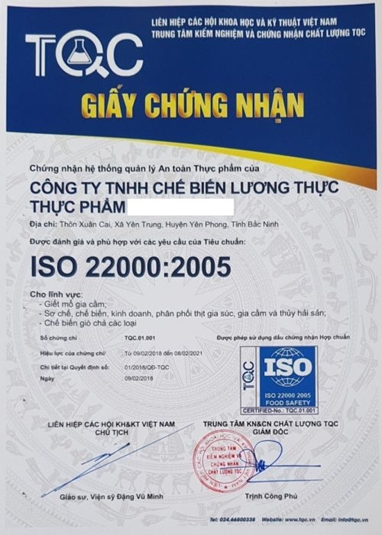Cần làm rõ những sai phạm trong việc cấp giấy chứng nhận chất lượng ISO