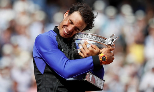 Nadal hiện giữ kỷ lục 10 lần vô địch Roland Garros. Ảnh: AFP.