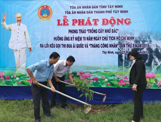 TAND thành phố Tây Ninh phát động phong trào “Trồng cây nhớ Bác”