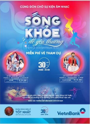 “Sống Khỏe để yêu thương”: Sự kiện âm nhạc “bom tấn” đầu hè 2018 