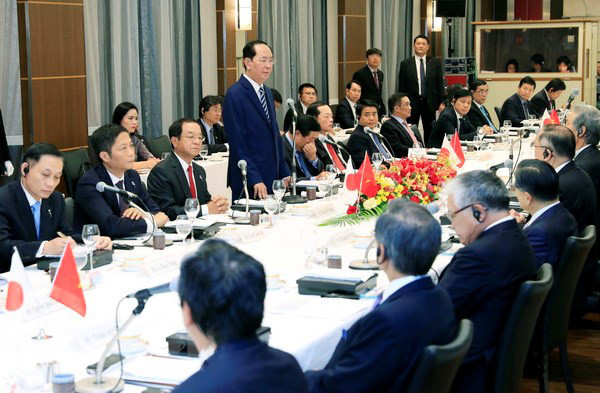 Chủ tịch nước Trần Đại Quang đối thoại với các tập đoàn kinh tế lớn của Nhật Bản