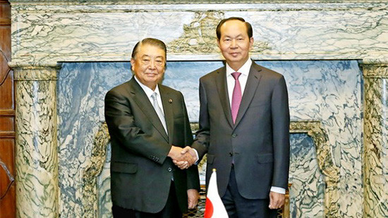 Chủ tịch nước Trần Đại Quang tiếp; hội kiến các nhà lãnh đạo Nhật Bản 