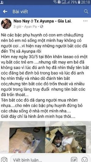 Công an bác bỏ thông tin cháu bé bị bắt cóc gây xôn xao dư luận