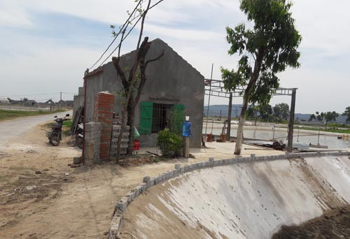 Nghệ An: Xây dựng nhà trái phép tràn lan trên đất nuôi trồng thủy sản
