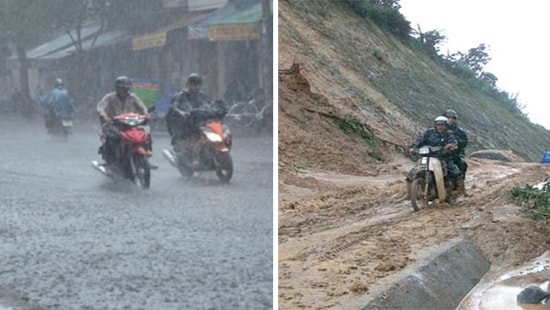 Cảnh báo mưa lớn tại Bắc Bộ, lũ quét và sạt lở đất ở vùng núi phía Bắc