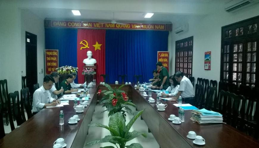 Ban CHQS TANDTC kiểm tra công tác quốc phòng tại TAND tỉnh Tây Ninh