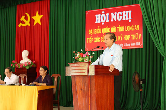 Phó Thủ tướng Trương Hoà Bình: Cử tri yên tâm vì không có chuyện bán đất cho ai