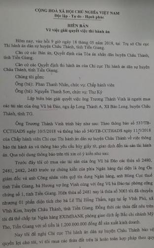 Tiền Giang: Cơ quan THADS huyện Châu Thành bị tố làm việc tắc trách