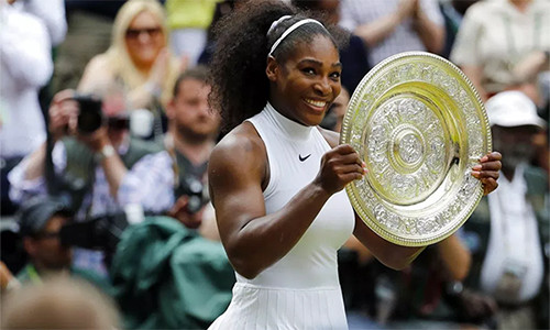 Serena Williams gặp may trong lễ bốc thăm phân nhánh, và có cơ hội giành chức vô địch Wimbledon thứ tám. Ảnh: AP.