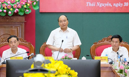 Thủ tướng làm việc với lãnh đạo chủ chốt tỉnh Thái Nguyên