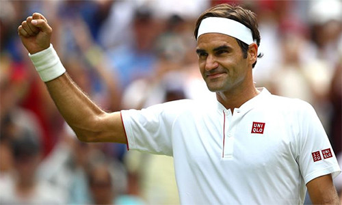 Federer chơi một trong những trận hay nhất tại Wimbledon. Ảnh: Sky Sports.