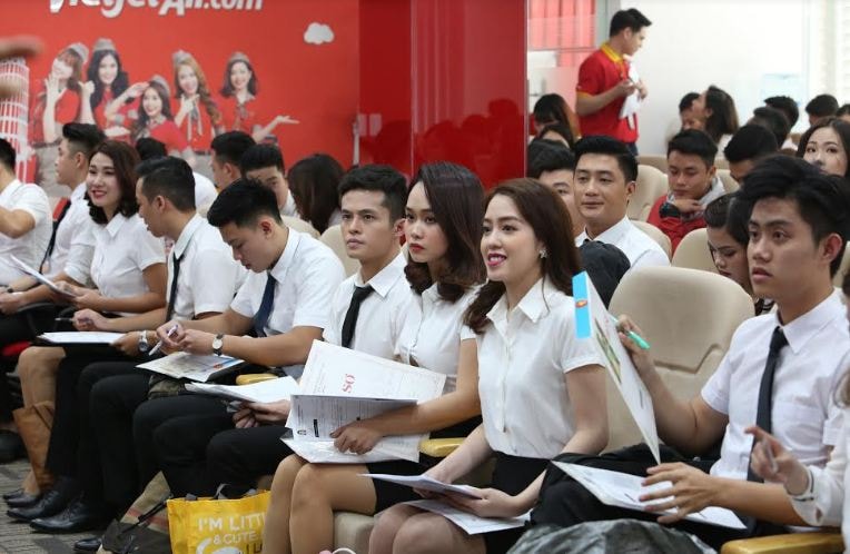 Tưng bừng ngày hội tuyển dụng tiếp viên Vietjet trong tháng 7 