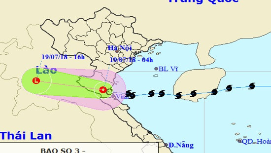 Bão số 3 vào đất liền suy yếu, cảnh báo mưa to ở Bắc Bộ và Bắc Trung Bộ