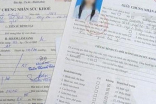 Sử dụng giấy khám sức khoẻ giả, Công ty TNHH Tam Sinh Yofoto Việt Nam bị xử phạt
