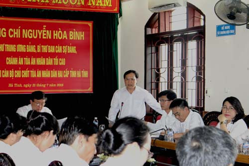 TAND tỉnh Hà Tĩnh: Khắc phục khó khăn, trở thành điểm sáng trong công tác xét xử