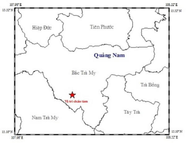 Quảng Nam: 2 ngày xảy ra 6 trận động đất 