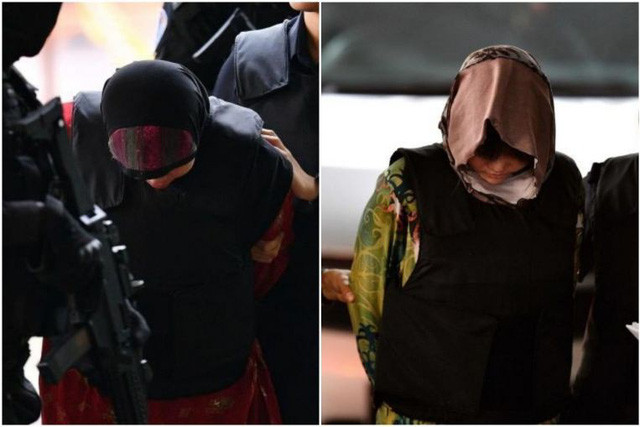 Hai bị cáo Đoàn Thị Hương và Siti Aisyah được đưa tới tòa sáng 16/8 (Ảnh: Reuters)