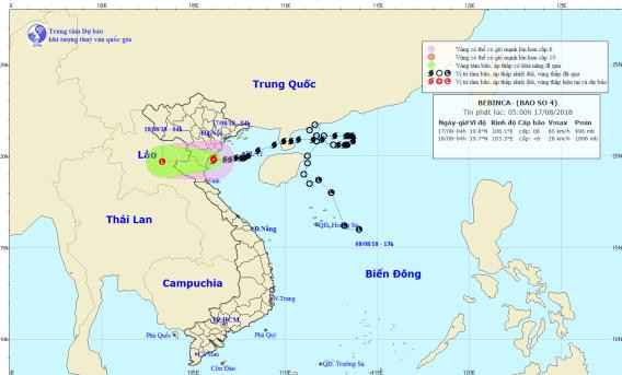 Bão số 4 đổ bộ đất liền từ Thái Bình đến Nghệ An, gây mưa lớn diện rộng