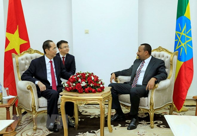 Chủ tịch nước Trần Đại Quang hội kiến các nhà lãnh đạo Ethiopia