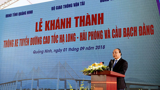 Thủ tướng dự lễ khánh thành, thông xe cao tốc Hạ Long-Hải Phòng và cầu Bạch Đằng