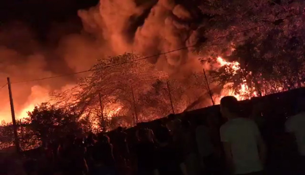 Cháy trong đêm, xưởng gỗ 15.000 m2 bị thiêu rụi 