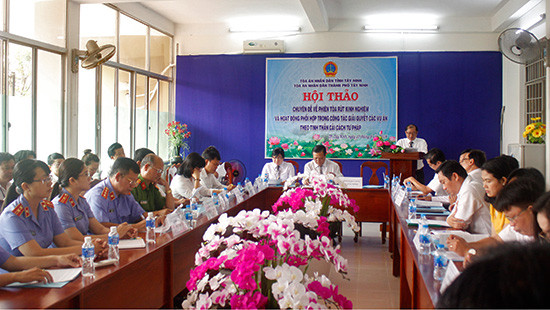 TAND thành phố Tây Ninh tổ chức hội thảo chuyên đề