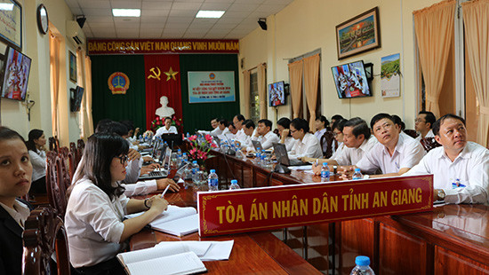 TAND tỉnh An Giang tổ chức hội nghị trực tuyến sơ kết công tác quý III năm 2018