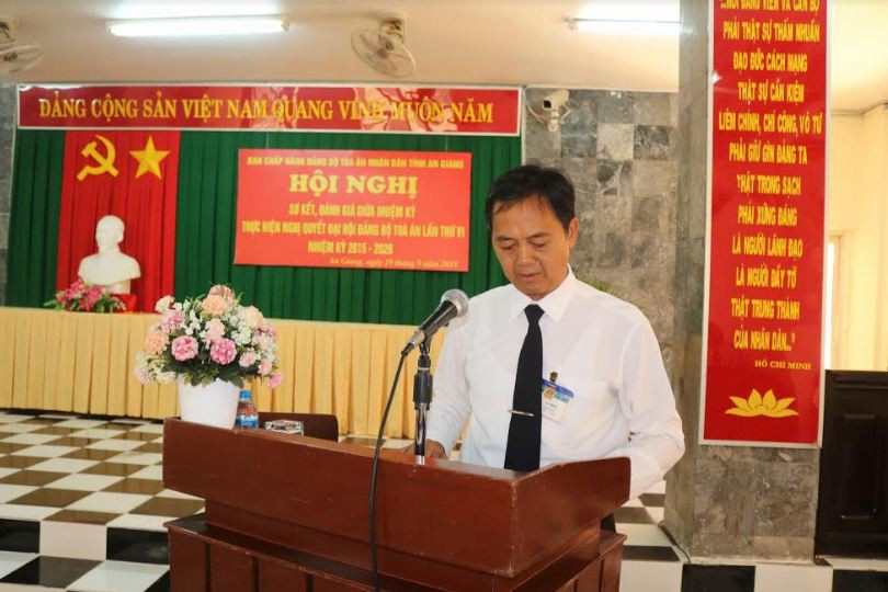 Đảng ủy TAND tỉnh An Giang tổ chức Hội nghị sơ kết giữa nhiệm kỳ 2015-2020