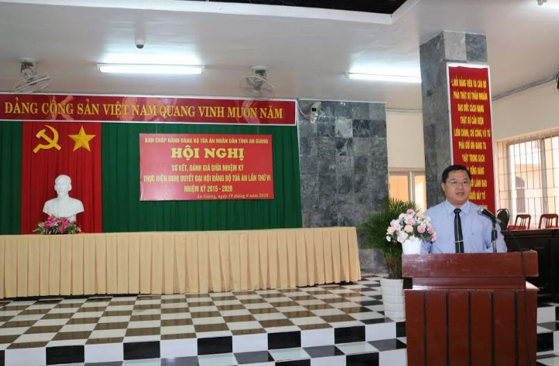 Đảng ủy TAND tỉnh An Giang tổ chức Hội nghị sơ kết giữa nhiệm kỳ 2015-2020
