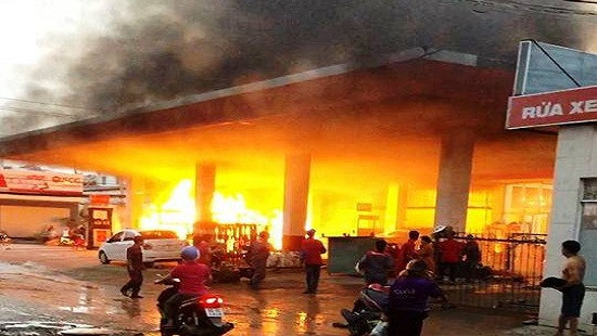 Xác định được nghi can gây cháy cây xăng ở Sài Gòn 