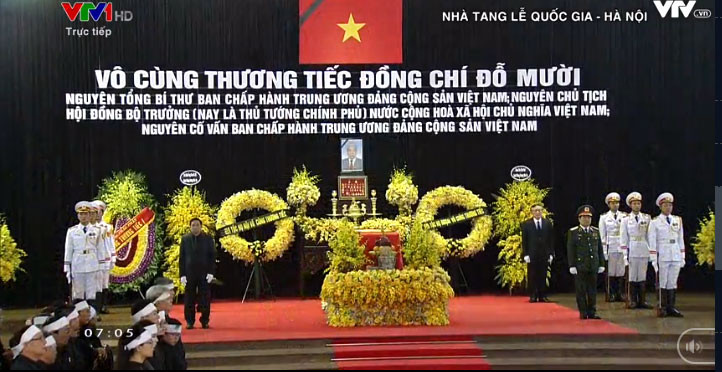 Lễ viếng nguyên Tổng Bí thư Đỗ Mười tại Hà Nội