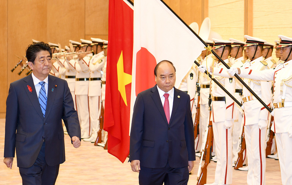 Lễ đón chính thức và hội đàm Thủ tướng hai nước Việt Nam-Nhật Bản
