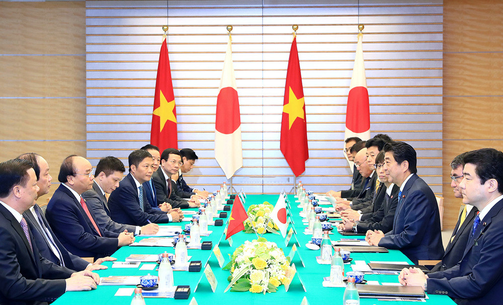 Lễ đón chính thức và hội đàm Thủ tướng hai nước Việt Nam-Nhật Bản