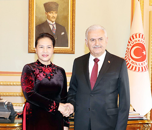 Chủ tịch Quốc hội Nguyễn Thị Kim Ngân hội đàm với Chủ tịch Quốc hội Thổ Nhĩ Kỳ