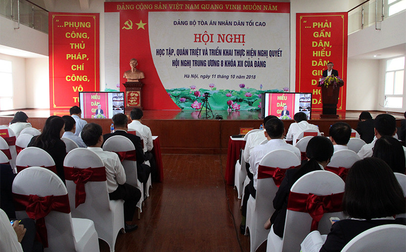 TANDTC tổ chức Hội nghị học tập, quán triệt Nghị quyết Trung ương 8 khóa XII của Đảng