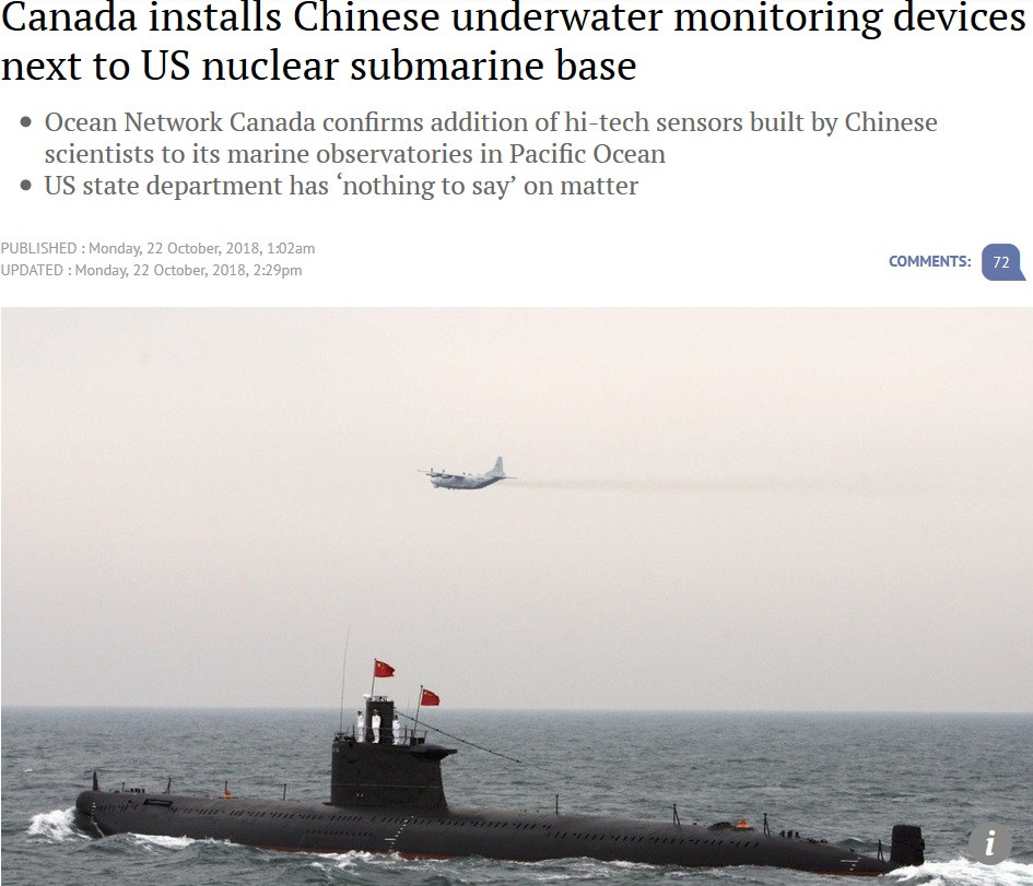 Trung Quốc lắp thiết bị giám sát dưới nước gần căn cứ tàu ngầm Mỹ?