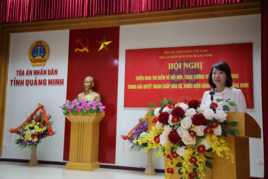 TAND hai cấp tỉnh Quảng Ninh triển khai thí điểm về hòa giải, đối thoại trong giải quyết tranh chấp dân sự, hành chính