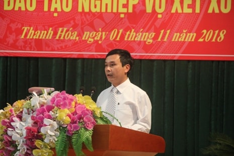 Khai giảng lớp học đào tạo nghiệp vụ xét xử tại Thanh Hóa