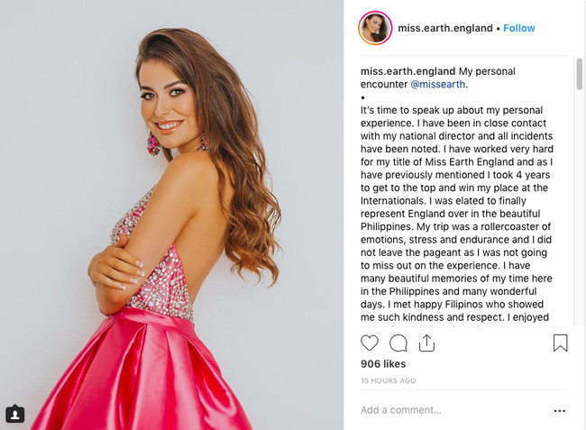 Liên tiếp thí sinh tố cáo bị quấy rối tình dục ở Miss Earth 2018